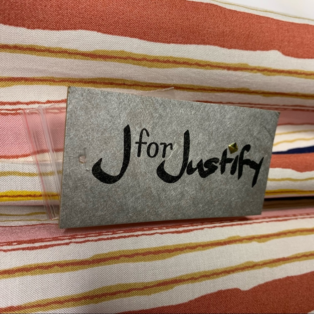 J for Justify Striped V-neck Sleeveless Dress Size 1X NWT - Picture 3 of 6